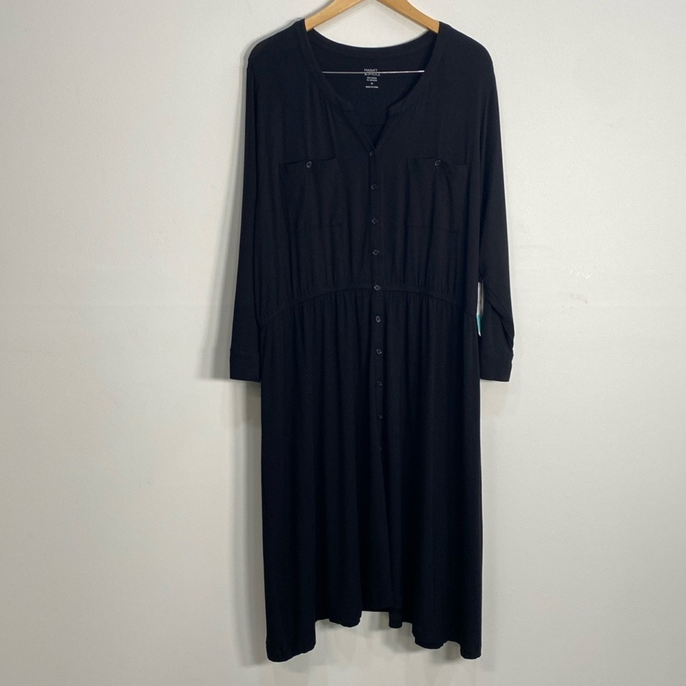 Market & Spruce Lany Knit Shirt Dress Comfy 3X